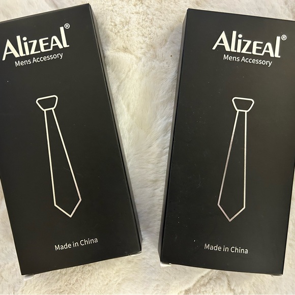 Alizeal Matching Ties & Handkerchiefs NEW - Picture 2 of 6